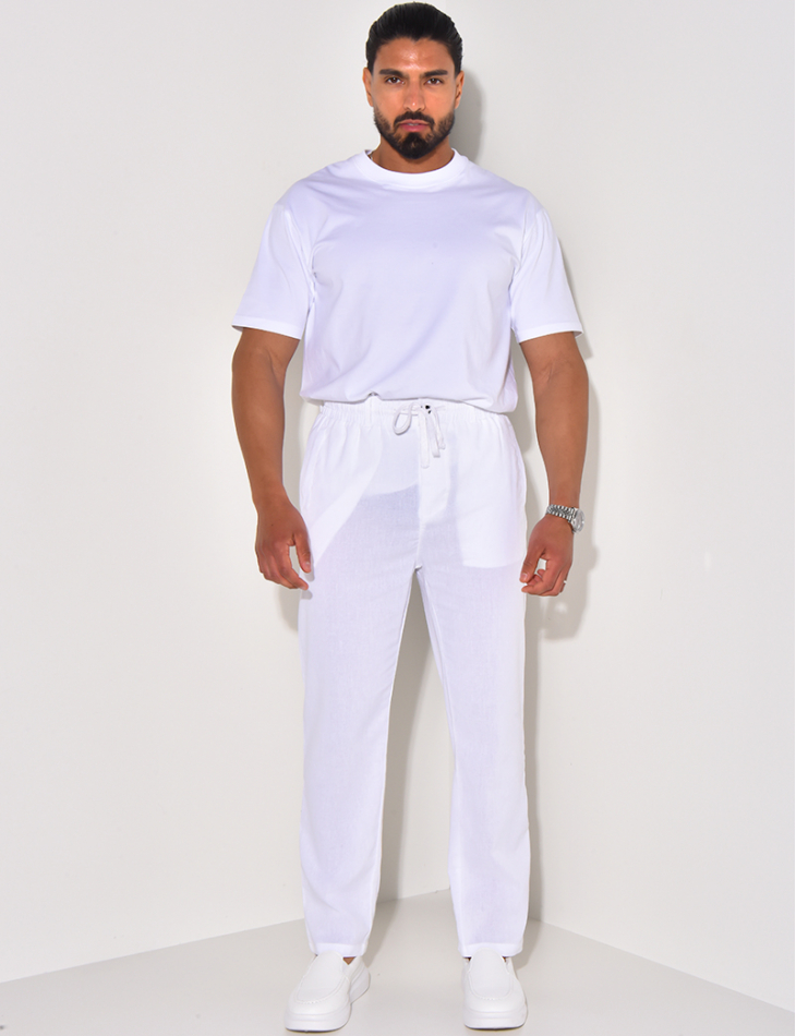 Pantalon effet lin Pantalon effet lin
