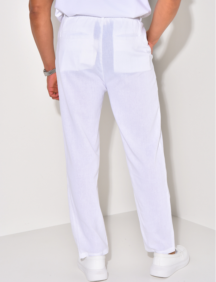 Pantalon effet lin Pantalon effet lin