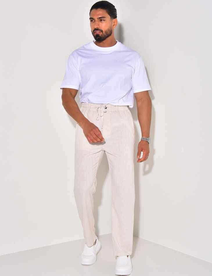 Pantalon effet lin Pantalon effet lin