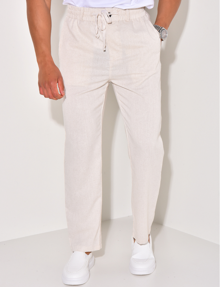 Pantalon effet lin Pantalon effet lin