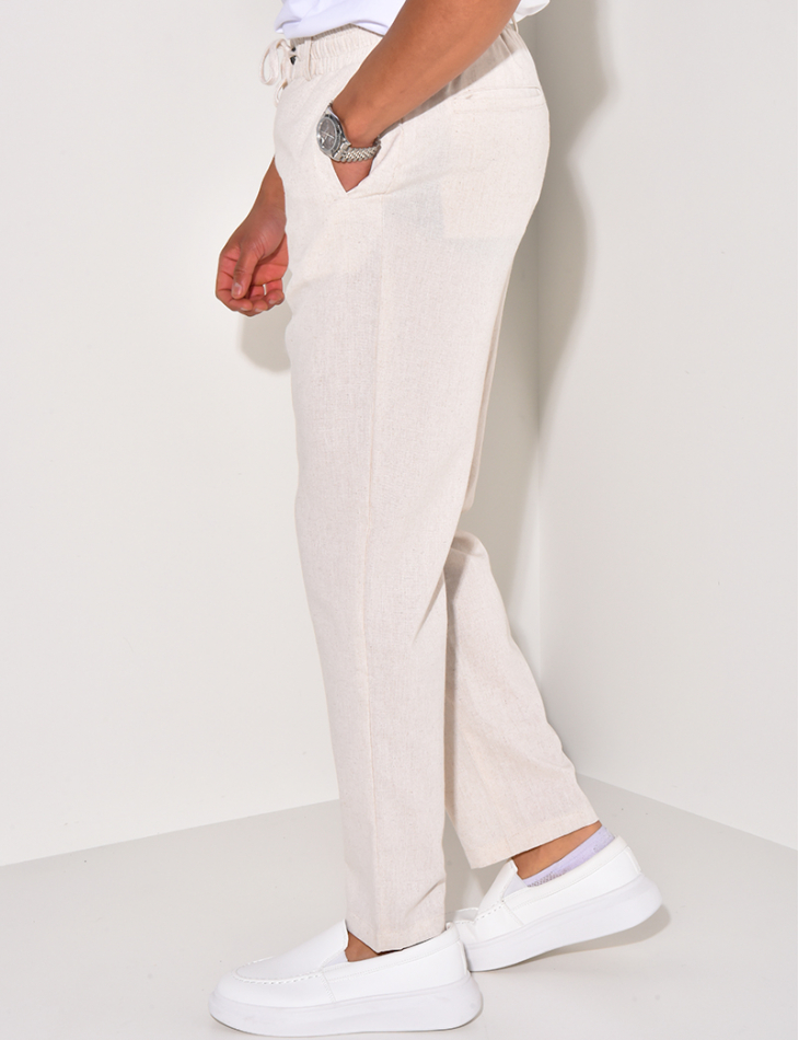 Pantalon effet lin Pantalon effet lin