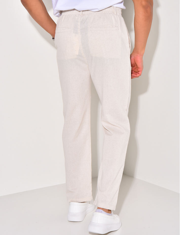 Pantalon effet lin Pantalon effet lin
