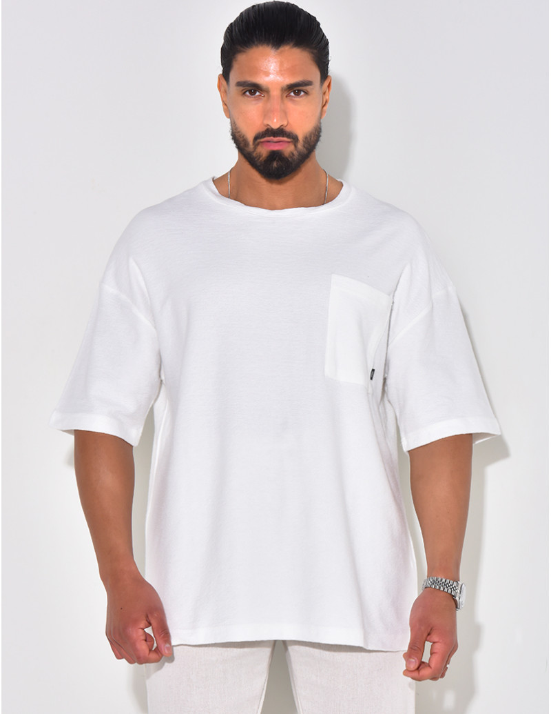 T-shirt à poche en éponge