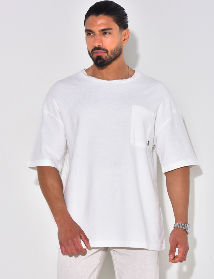 T-shirt à poche en éponge T-shirt à poche en éponge