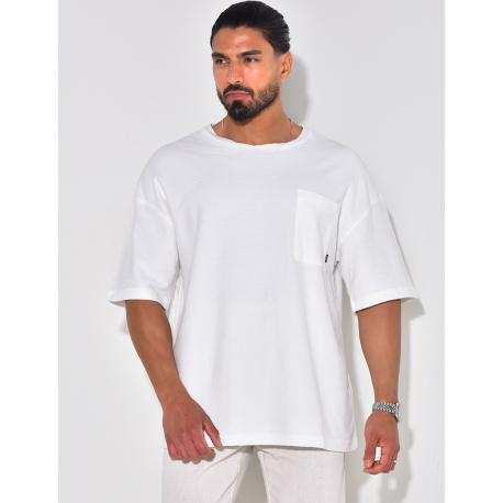 T-shirt à poche en éponge T-shirt à poche en éponge