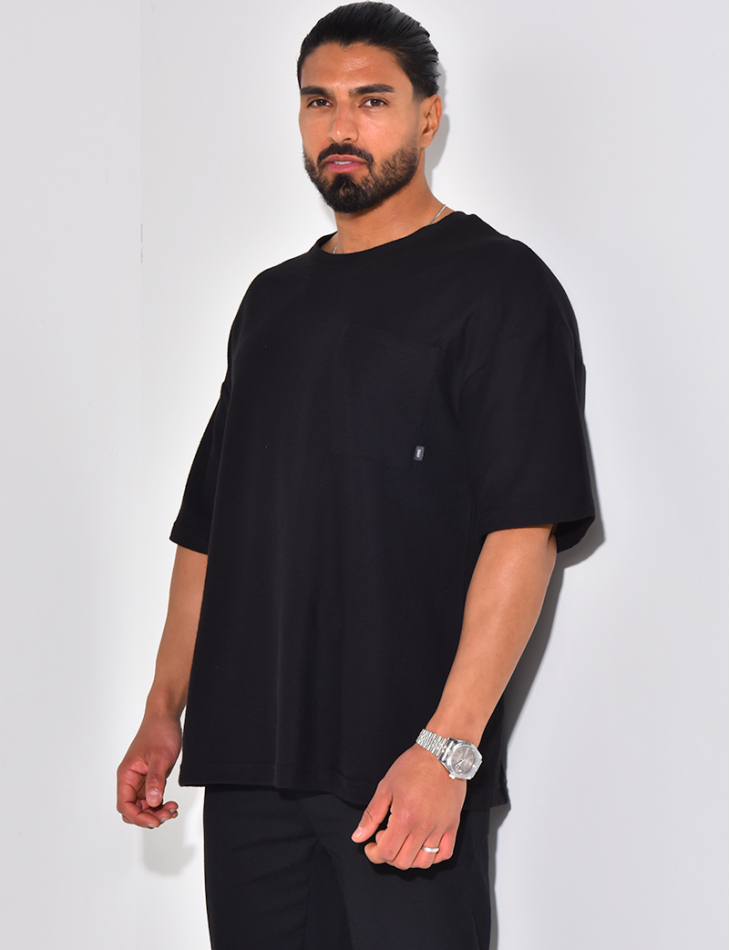 T-shirt à poche en éponge