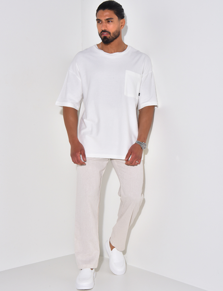 T-shirt à poche en éponge T-shirt à poche en éponge