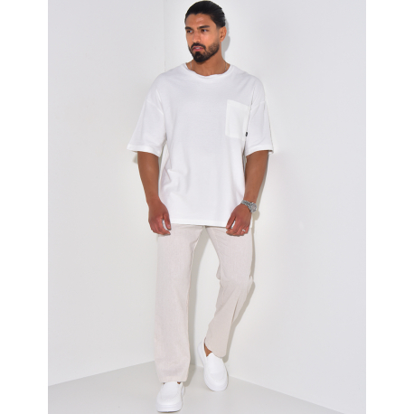 T-shirt à poche en éponge T-shirt à poche en éponge