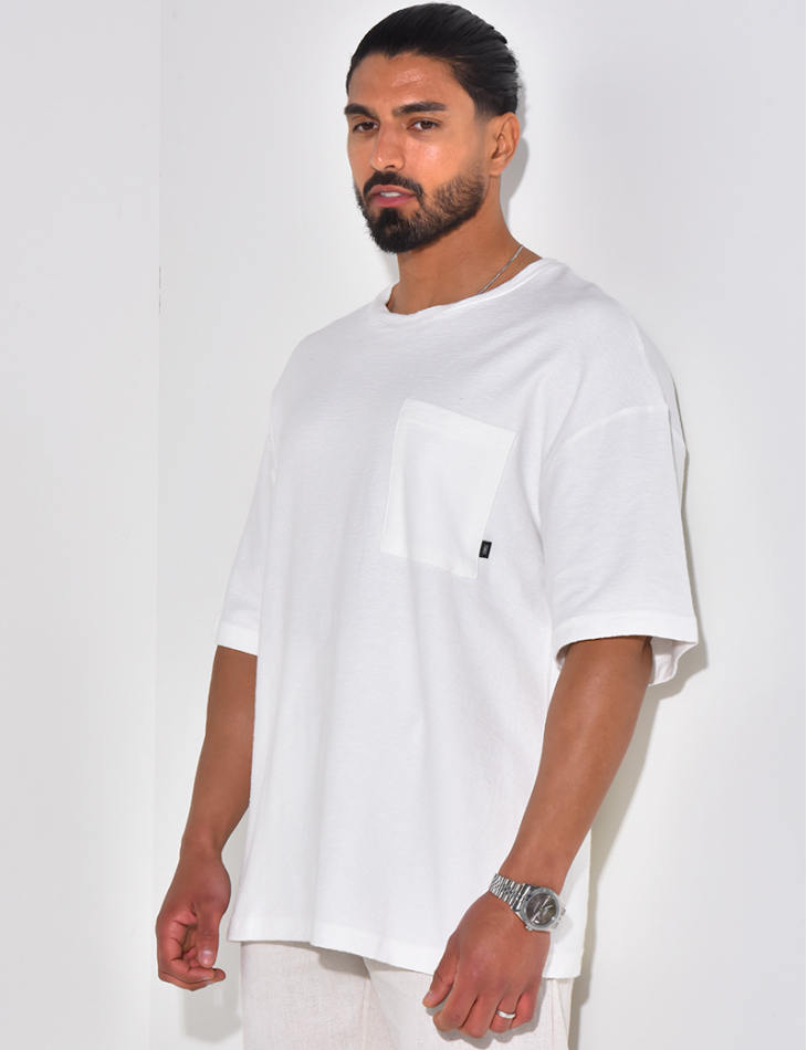 T-shirt à poche en éponge T-shirt à poche en éponge