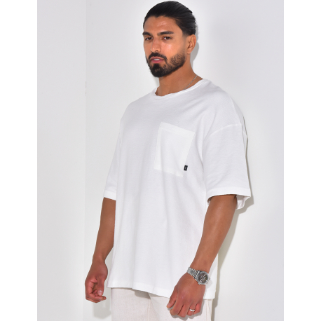 T-shirt à poche en éponge T-shirt à poche en éponge