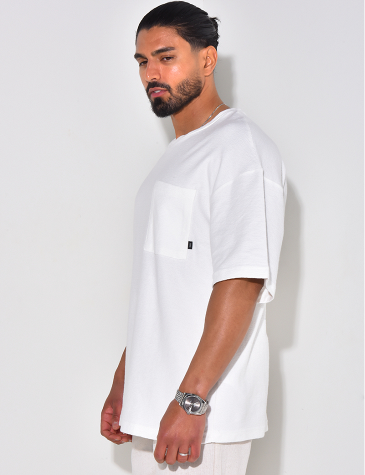 T-shirt à poche en éponge T-shirt à poche en éponge