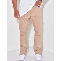 Jeans large à fermeture éclaire aux chevilles Jeans large à fermeture éclaire aux chevilles