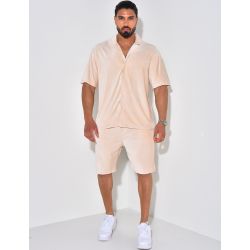 Ensemble chemise et short en velours
