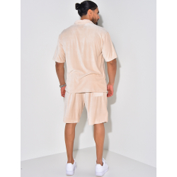 Ensemble chemise et short en velours