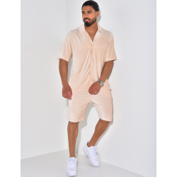 Ensemble chemise et short en velours