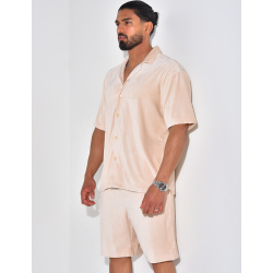 Ensemble chemise et short en velours