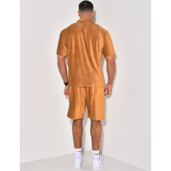 Ensemble chemise et short en velours