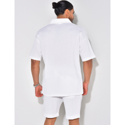 Ensemble short et polo texturé Ensemble short et polo texturé