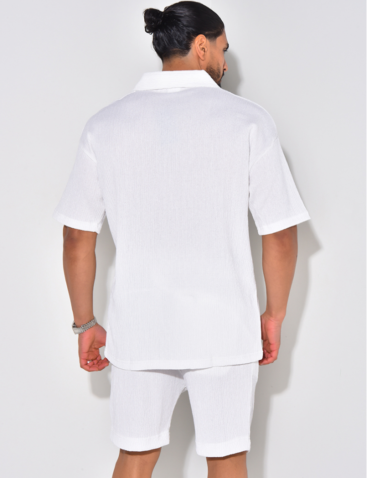 Ensemble short et polo texturé Ensemble short et polo texturé