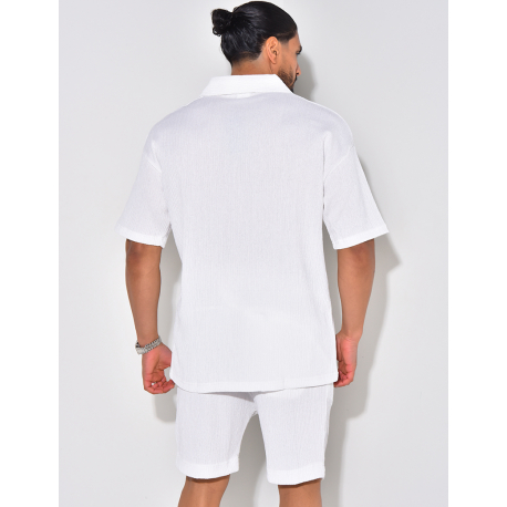 Ensemble short et polo texturé Ensemble short et polo texturé