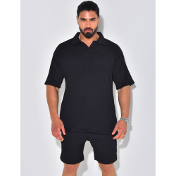 Ensemble short et polo texturé Ensemble short et polo texturé