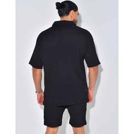 Ensemble short et polo texturé Ensemble short et polo texturé