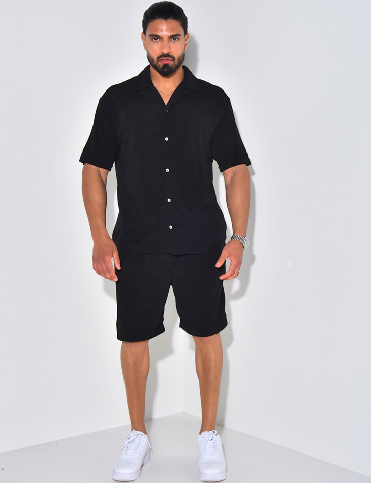 Ensemble chemise et short en éponge