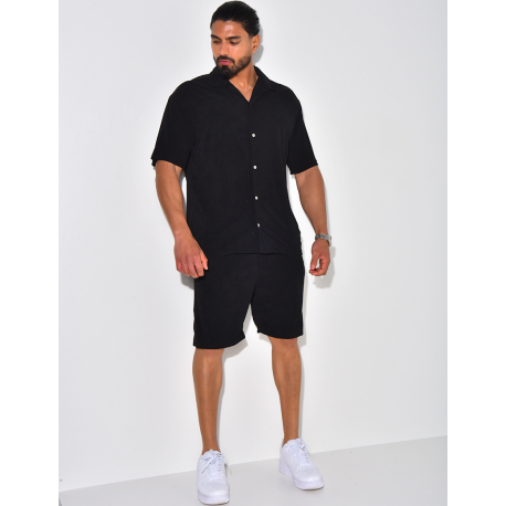 Ensemble chemise et short en éponge