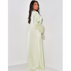 Abaya with gold embroidery