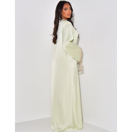  Abaya with gold embroidery