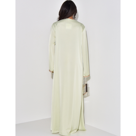  Abaya with gold embroidery