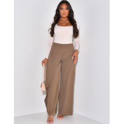 Pantalon de tailleur à empiècement asymétrique