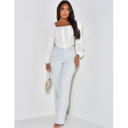 Pantalon de tailleur coupe droite Pantalon de tailleur coupe droite
