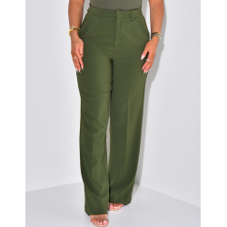 Straight-leg tailored trousers