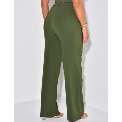 Straight-leg tailored trousers