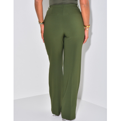 Straight-leg tailored trousers