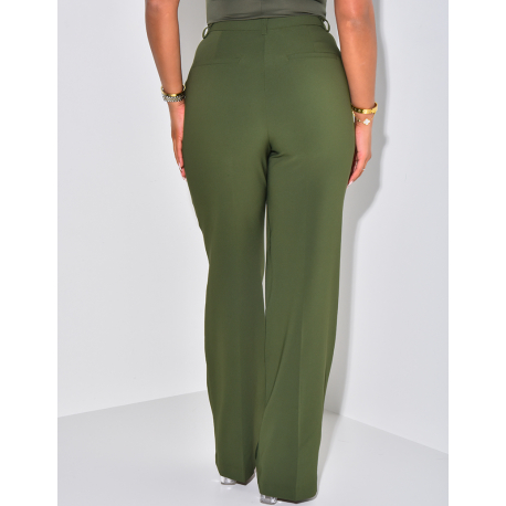 Straight-leg tailored trousers