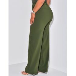 Straight-leg tailored trousers