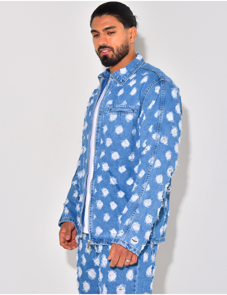 Veste en jeans destroy Veste en jeans destroy