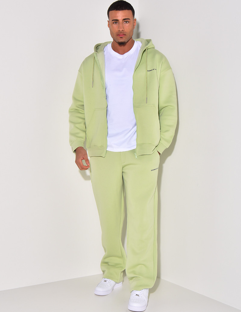 Ensemble pantalon et veste zippée molletonné "Essence of life"