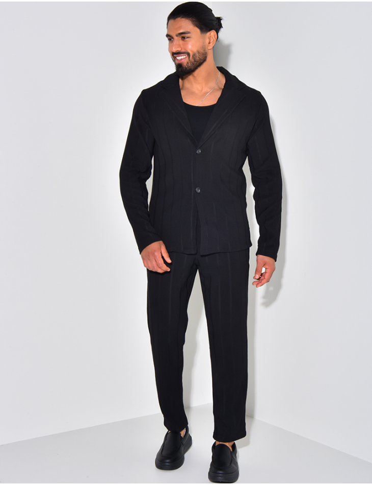 Ensemble pantalon et chemise texturé Ensemble pantalon et chemise texturé