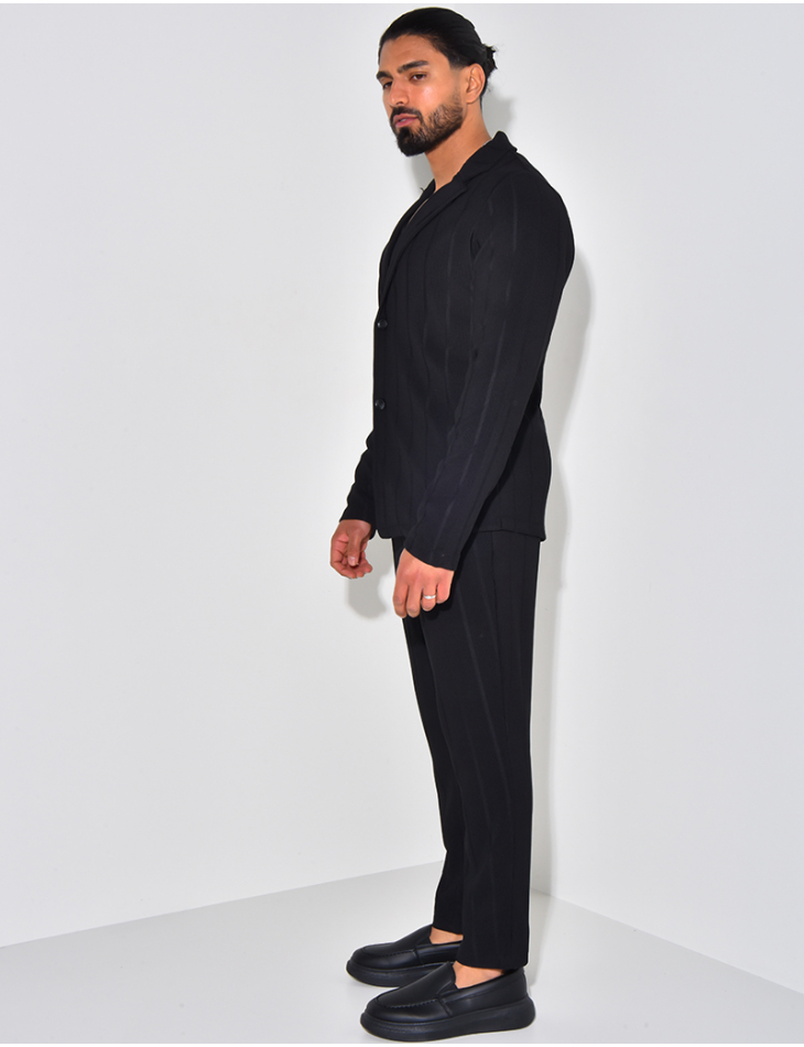 Ensemble pantalon et chemise texturé Ensemble pantalon et chemise texturé