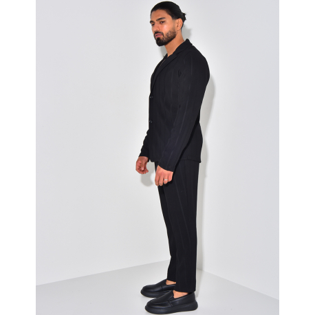 Ensemble pantalon et chemise texturé Ensemble pantalon et chemise texturé