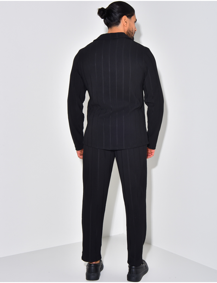 Ensemble pantalon et chemise texturé Ensemble pantalon et chemise texturé