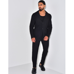 Ensemble pantalon et chemise texturé Ensemble pantalon et chemise texturé