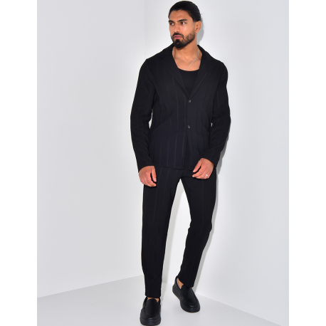 Ensemble pantalon et chemise texturé Ensemble pantalon et chemise texturé