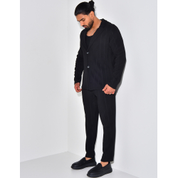 Ensemble pantalon et chemise texturé Ensemble pantalon et chemise texturé