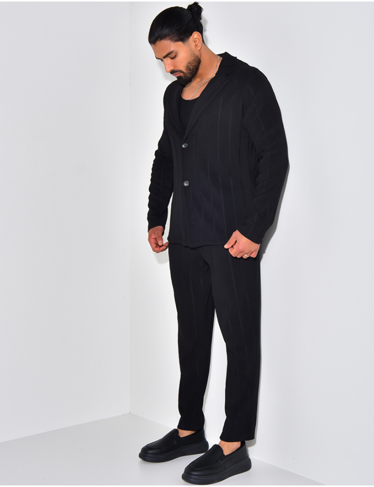 Ensemble pantalon et chemise texturé Ensemble pantalon et chemise texturé