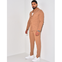 Strukturiertes Set aus Hose und Hemd Strukturiertes Set aus Hose und Hemd