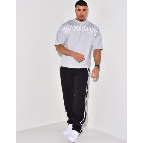 Pantalon de jogging à boutons pression